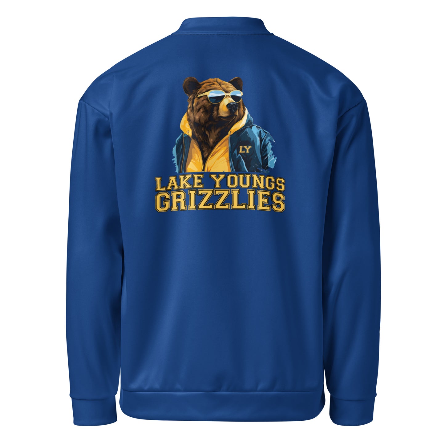 Grizzly Shades Royal Blue Unisex Adult Bomber Jacket