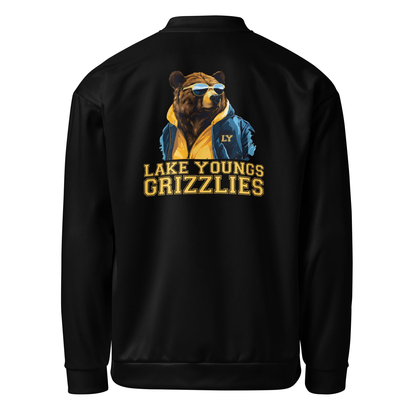 Grizzly Shades Black Unisex Adult Bomber Jacket