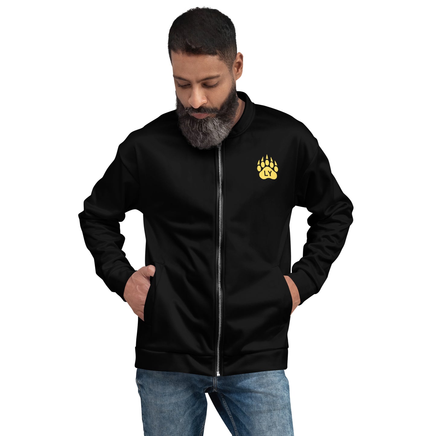 Grizzly Shades Black Unisex Adult Bomber Jacket