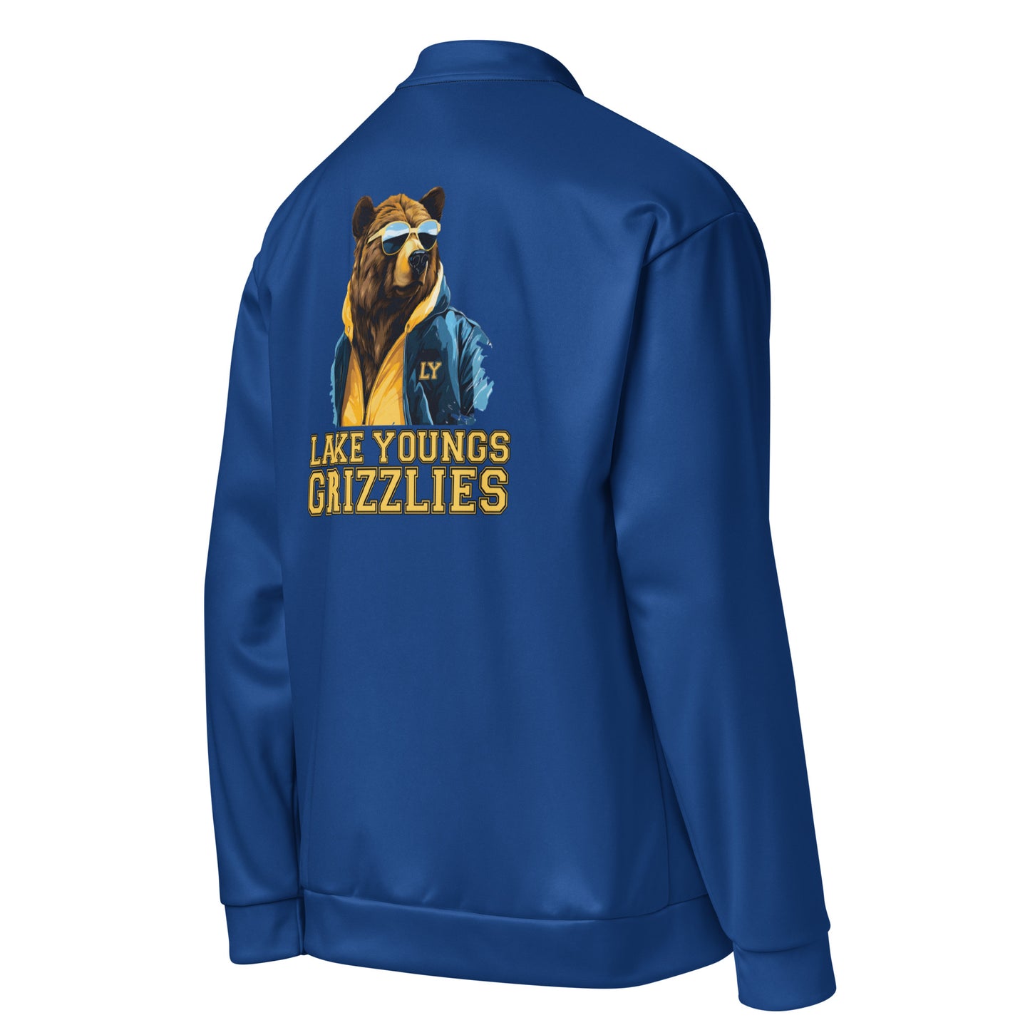 Grizzly Shades Royal Blue Unisex Adult Bomber Jacket