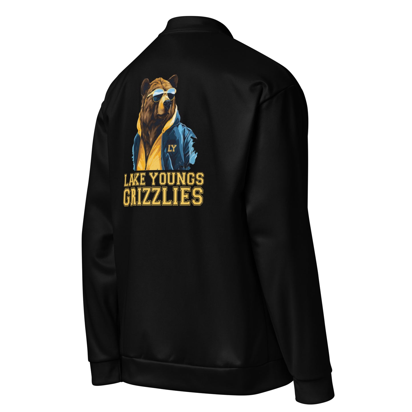 Grizzly Shades Black Unisex Adult Bomber Jacket