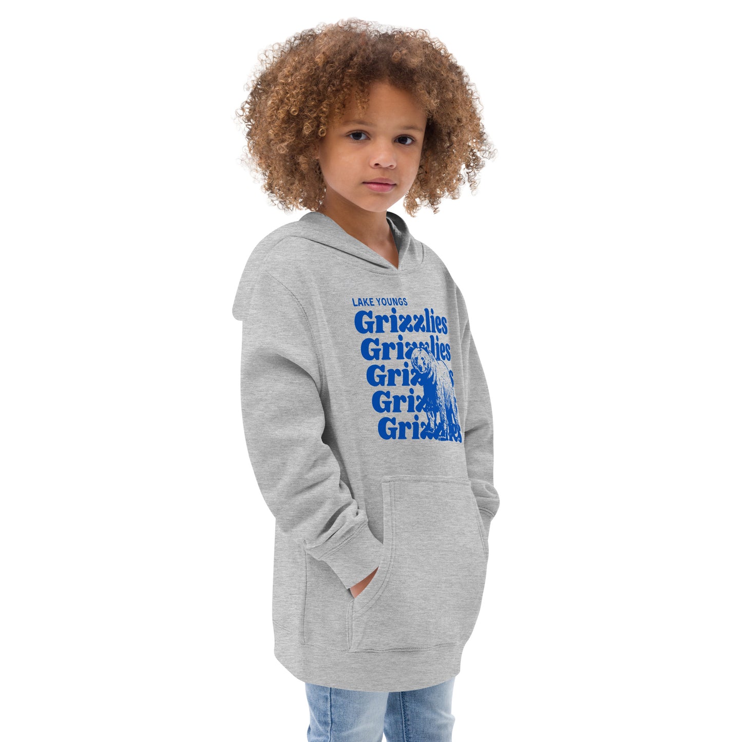 Navy Blue “Grizzlies” Youth Hoodie
