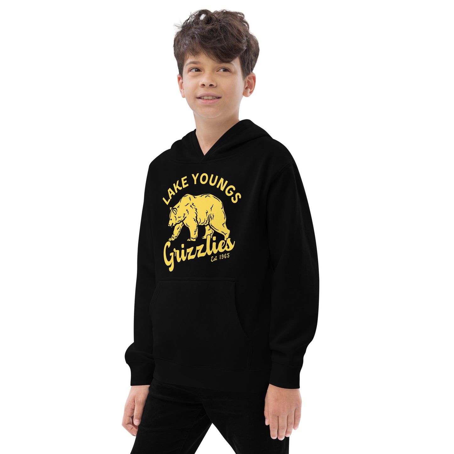 Yellow “Retro Lake Youngs” Youth Hoodie