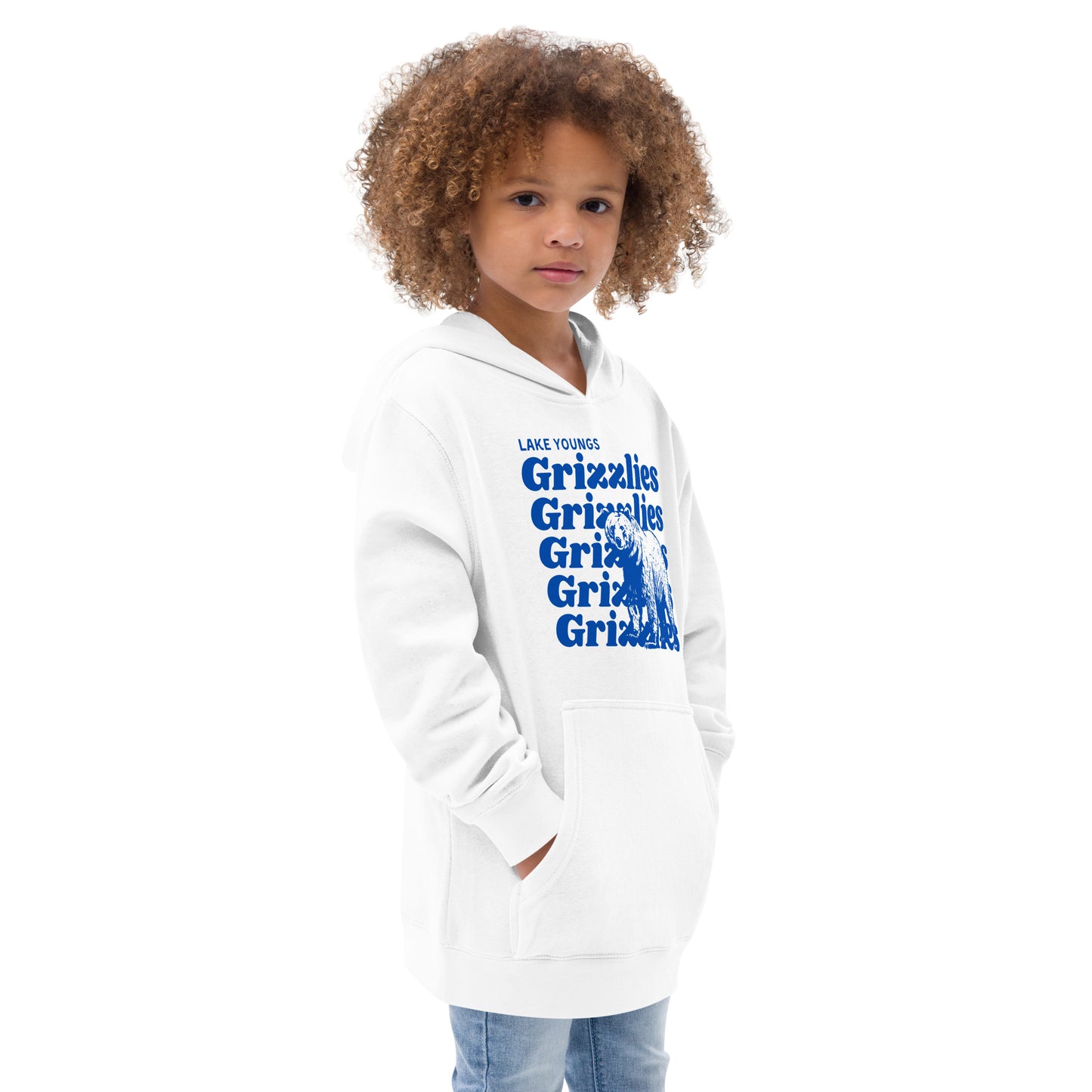 Navy Blue “Grizzlies” Youth Hoodie