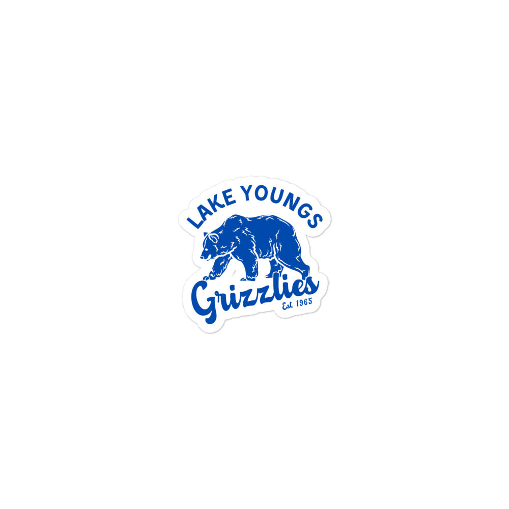 Royal Blue "Retro Lake Youngs" Bubble-free stickers