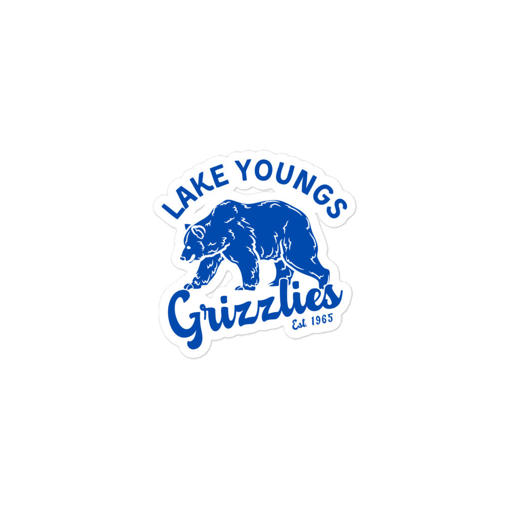 Royal Blue "Retro Lake Youngs" Bubble-free stickers
