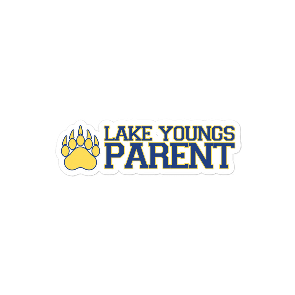 Lake Youngs Parent Bubble-free stickers