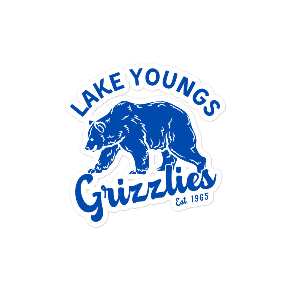 Royal Blue "Retro Lake Youngs" Bubble-free stickers
