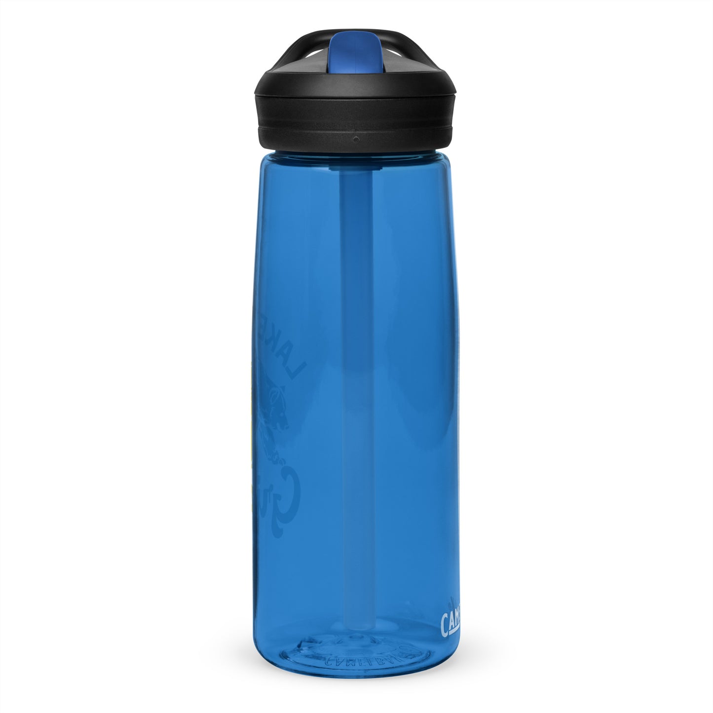 "Retro Lake Youngs" Yellow on Blue Sports water bottle CamelBak Eddy®+