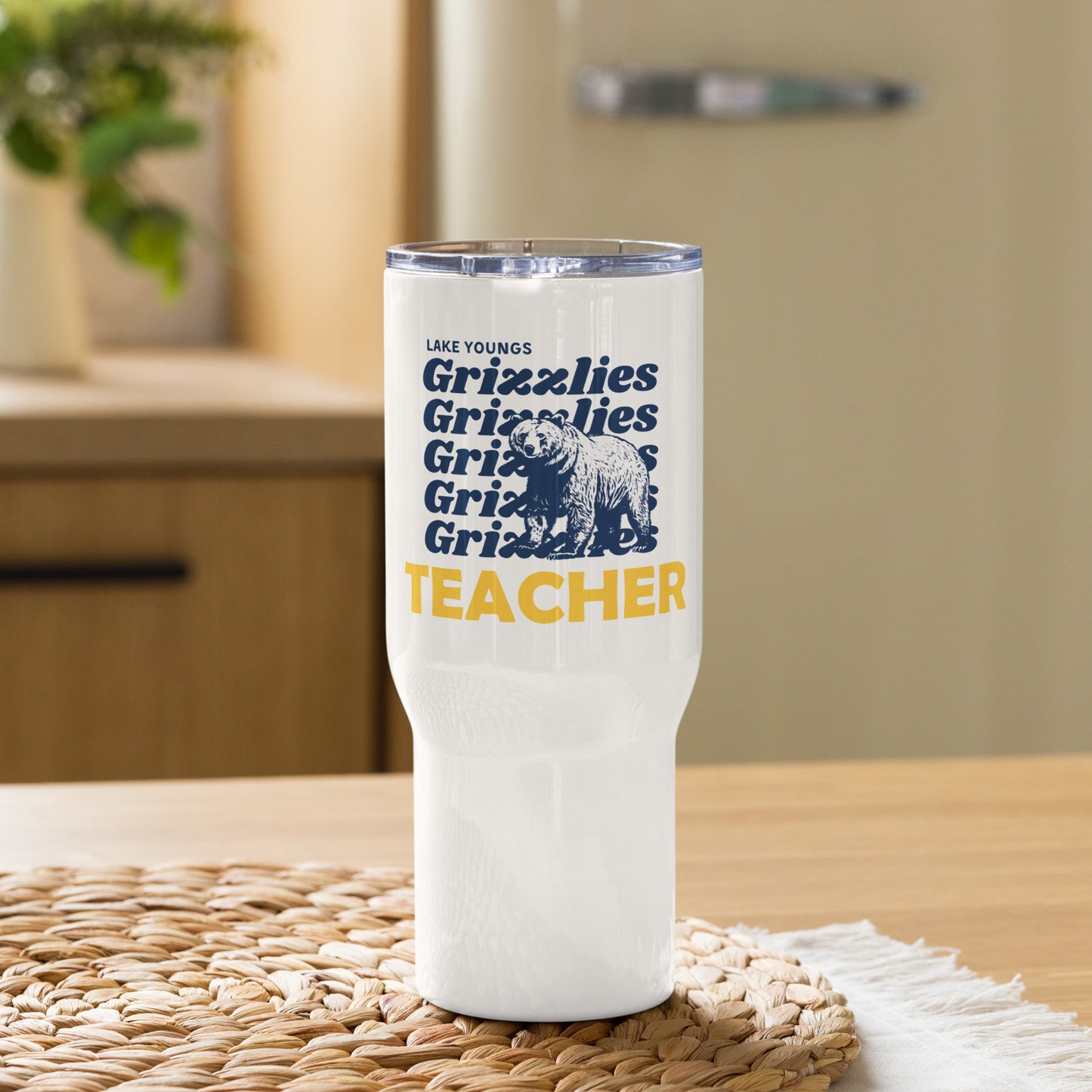 Grizzlies Teacher Travel mug with a handle