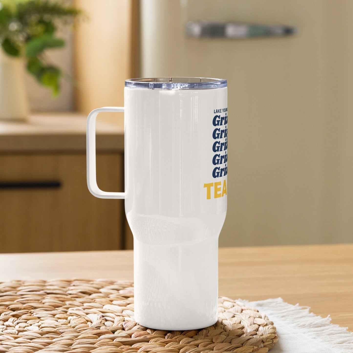 Grizzlies Teacher Travel mug with a handle