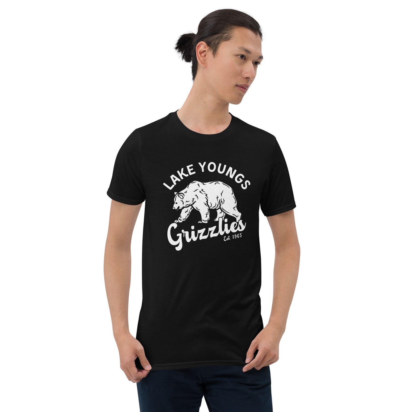White “Retro Lake Youngs” Adult Short-Sleeve Unisex T-Shirt