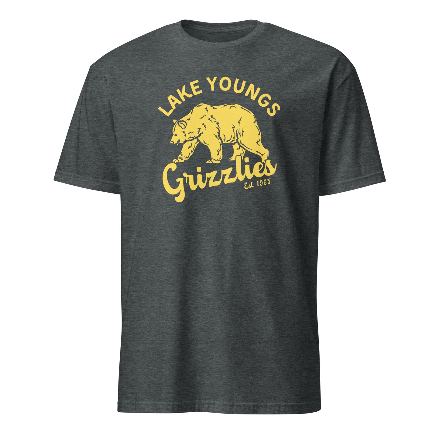 Yellow “Retro Lake Youngs” Adult Short-Sleeve Unisex T-Shirt