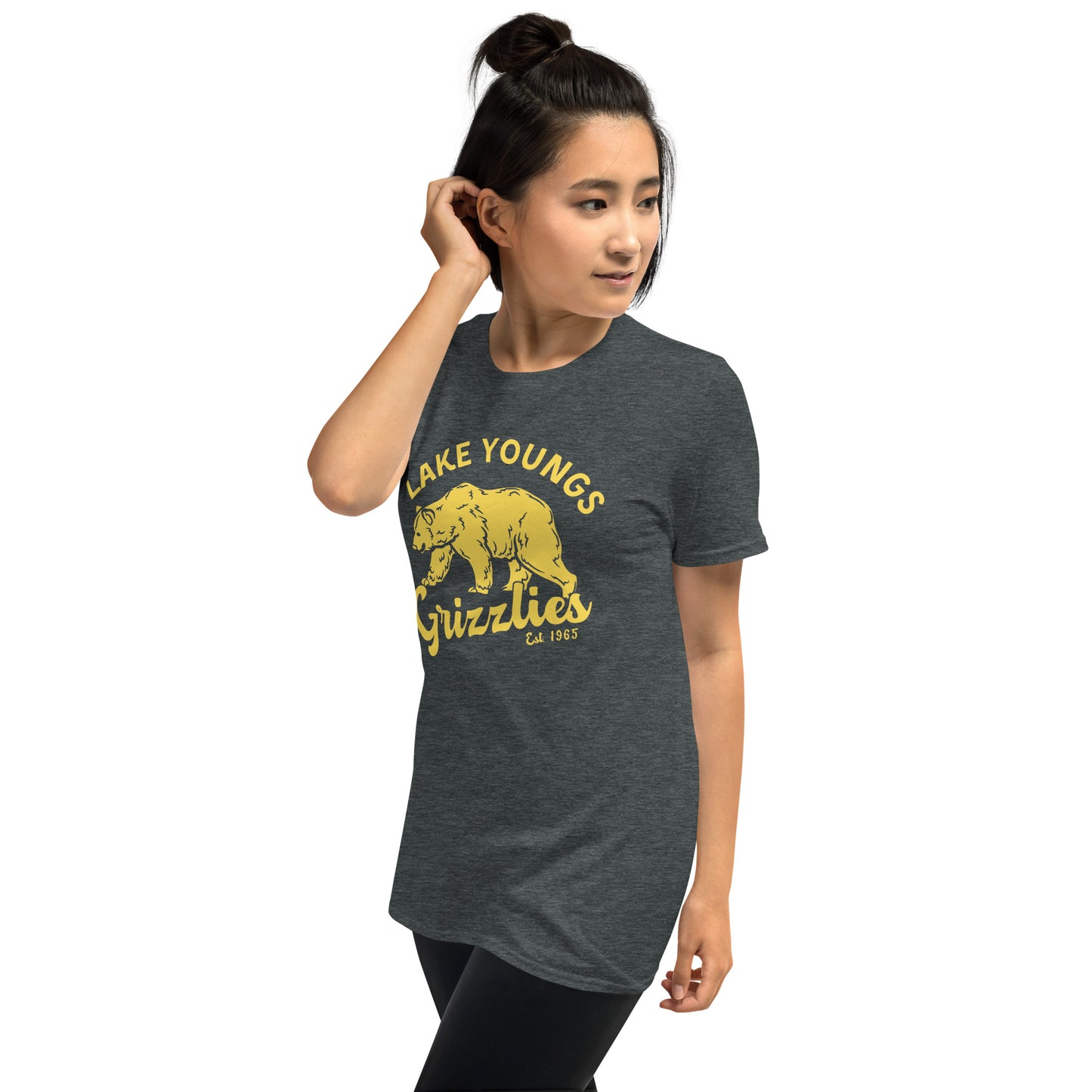 Yellow “Retro Lake Youngs” Adult Short-Sleeve Unisex T-Shirt