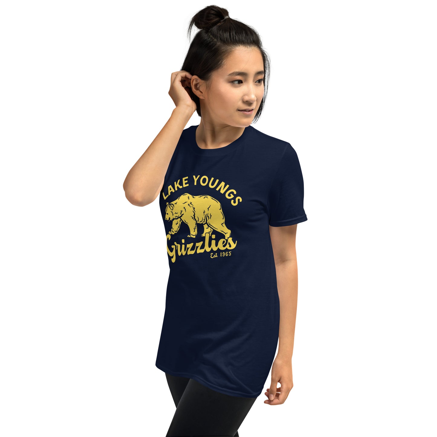 Yellow “Retro Lake Youngs” Adult Short-Sleeve Unisex T-Shirt