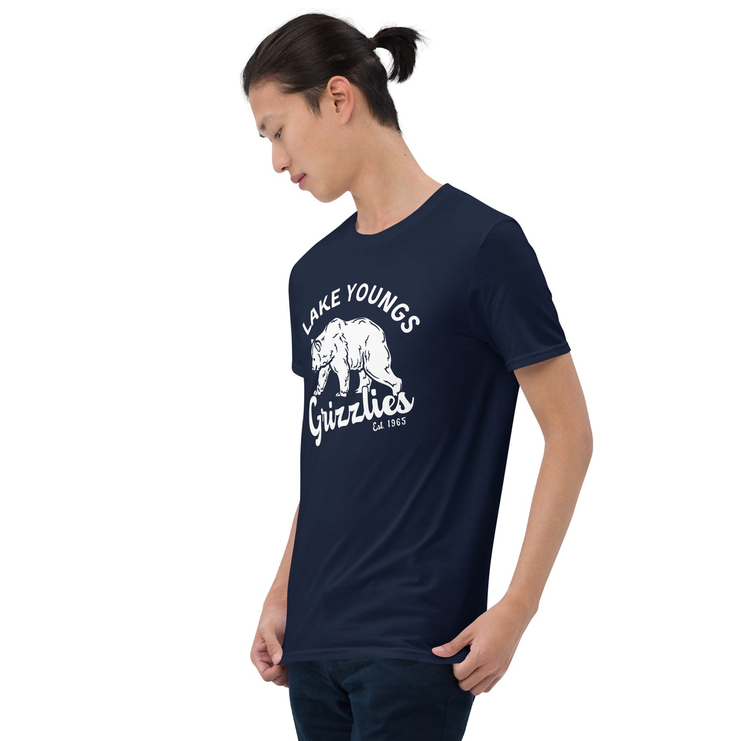 White “Retro Lake Youngs” Adult Short-Sleeve Unisex T-Shirt