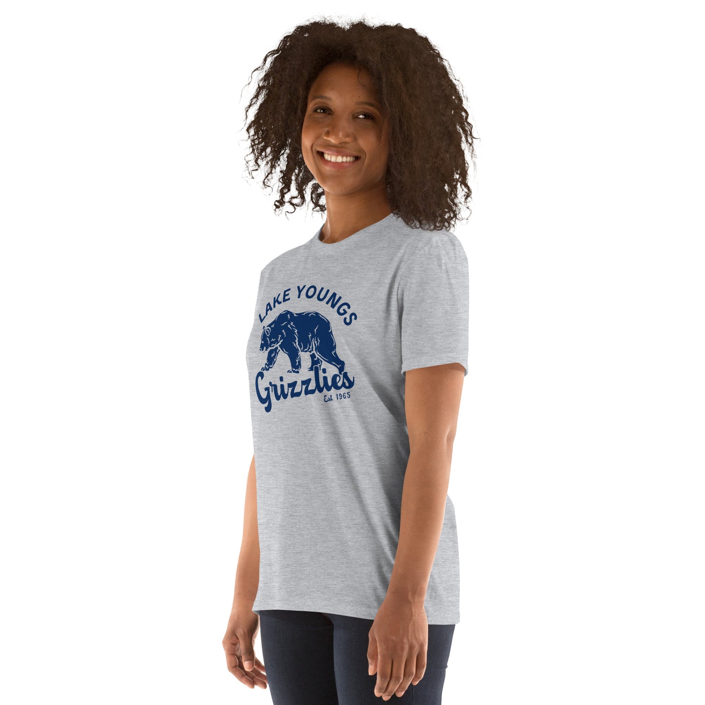 Navy Blue “Retro Lake Youngs” Adult Short-Sleeve Unisex T-Shirt