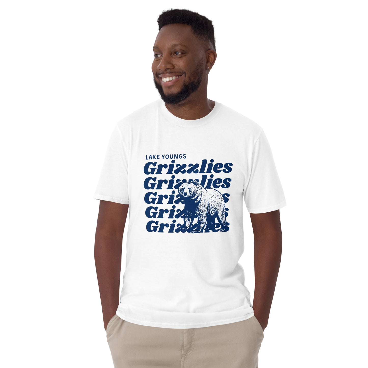 Navy Blue “Grizzlies” Adult Short-Sleeve Unisex T-Shirt