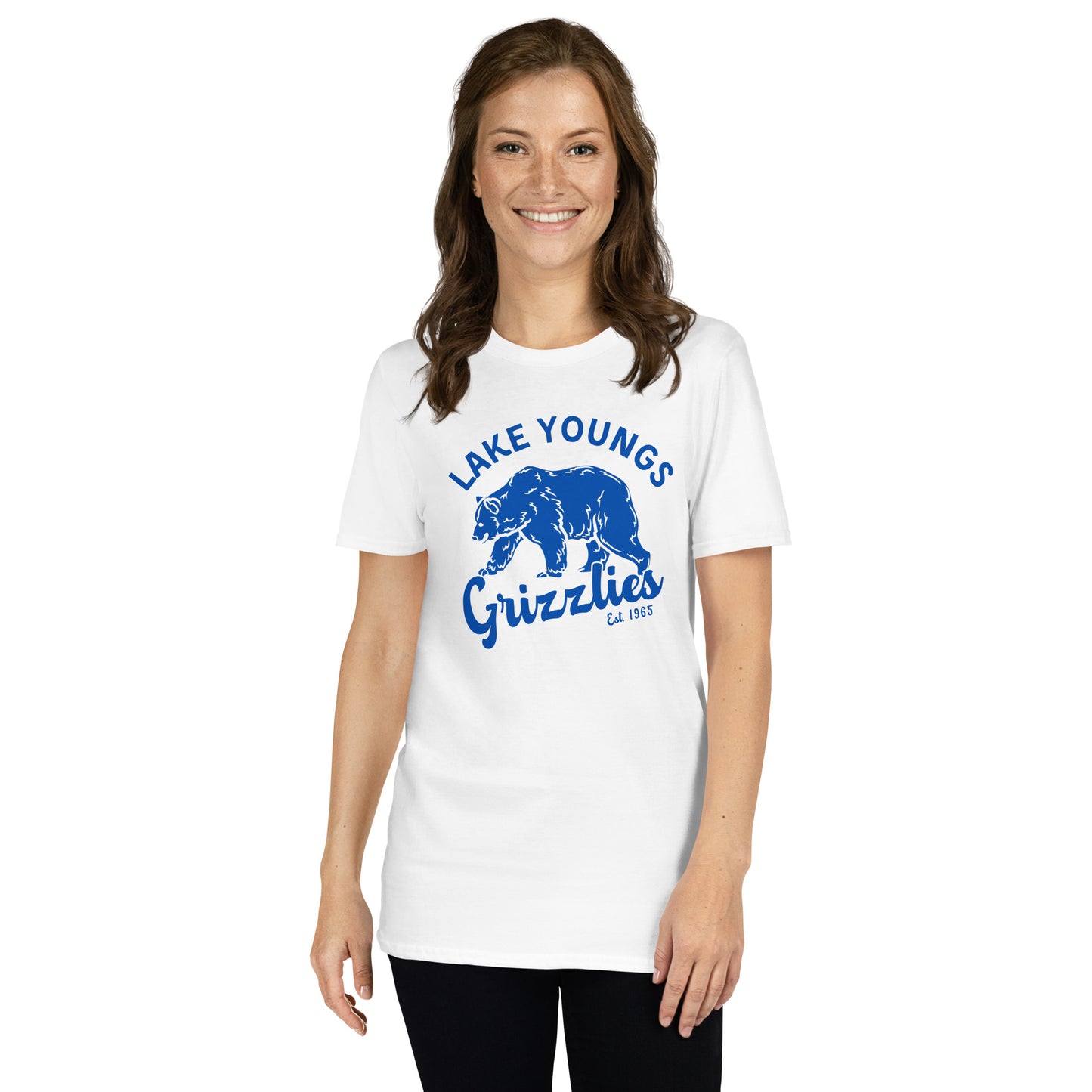 Royal Blue “Retro Lake Youngs” Adult Short-Sleeve Unisex T-Shirt