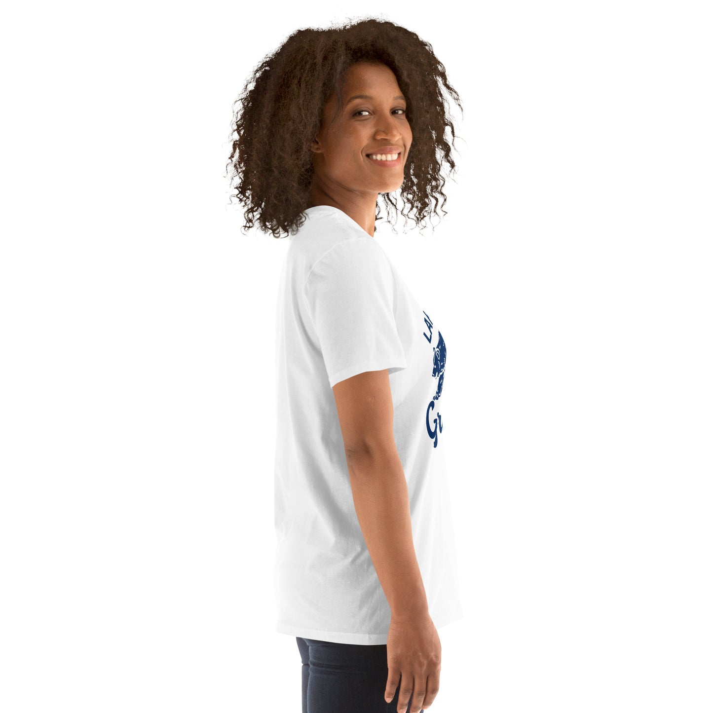 Navy Blue “Retro Lake Youngs” Adult Short-Sleeve Unisex T-Shirt