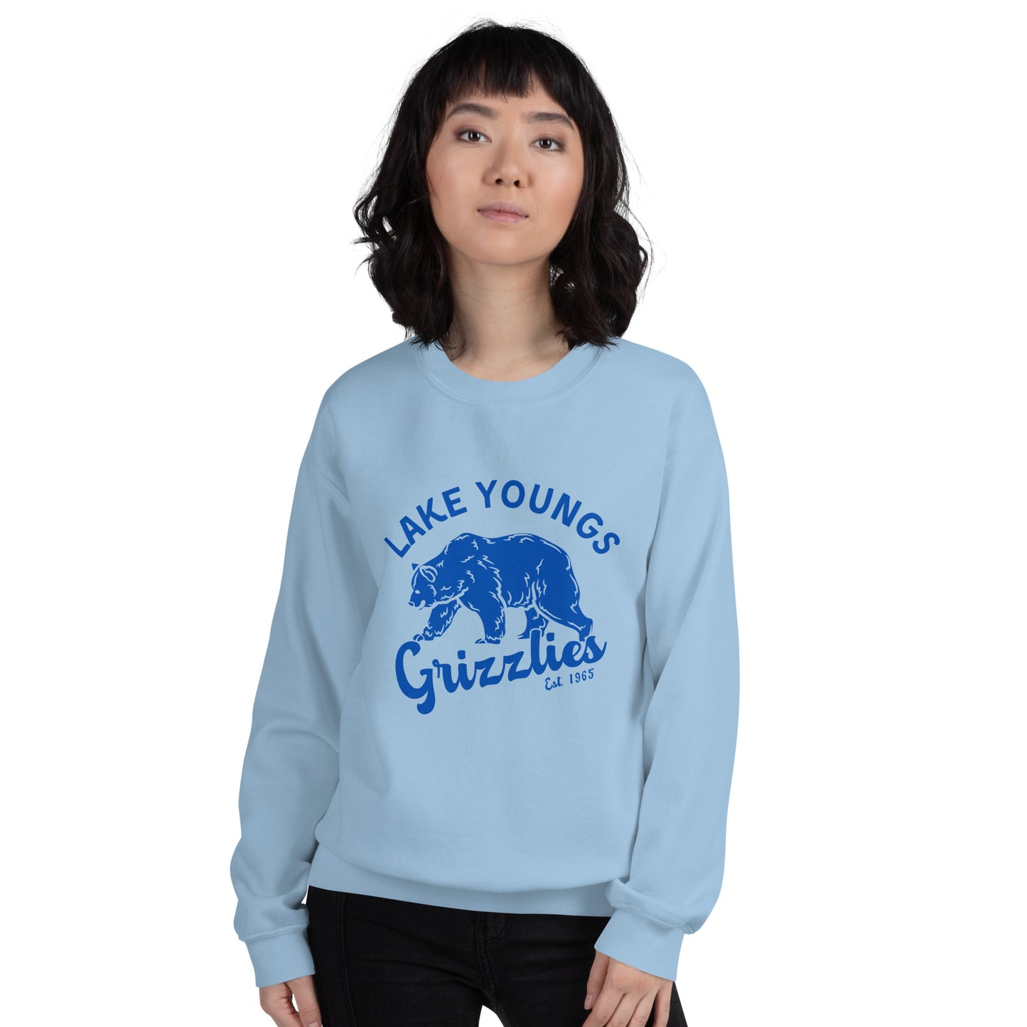 Royal Blue “Retro Lake Youngs” Adult Crew Neck Sweatshirt