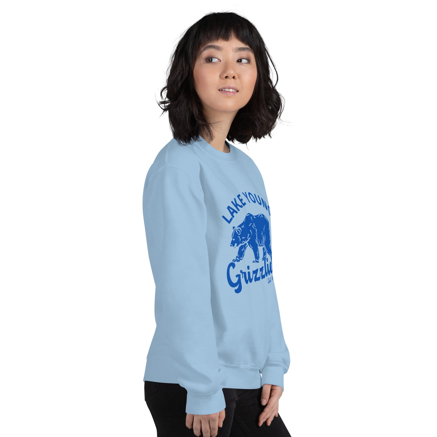 Royal Blue “Retro Lake Youngs” Adult Crew Neck Sweatshirt