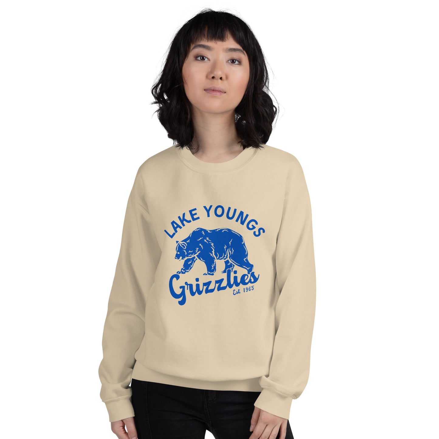 Royal Blue “Retro Lake Youngs” Adult Crew Neck Sweatshirt