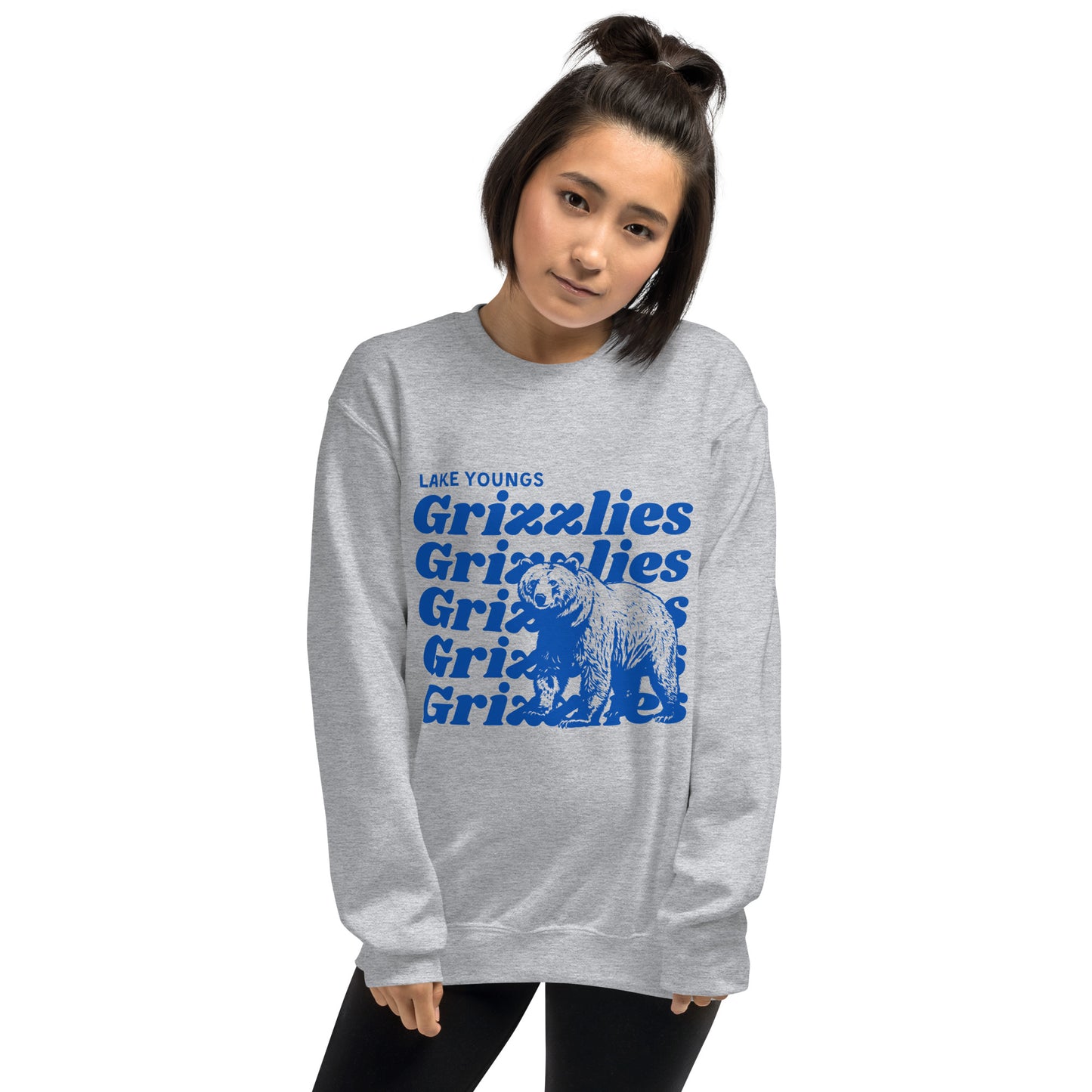 Royal Blue “Grizzlies” Adult Crew Neck Sweatshirt