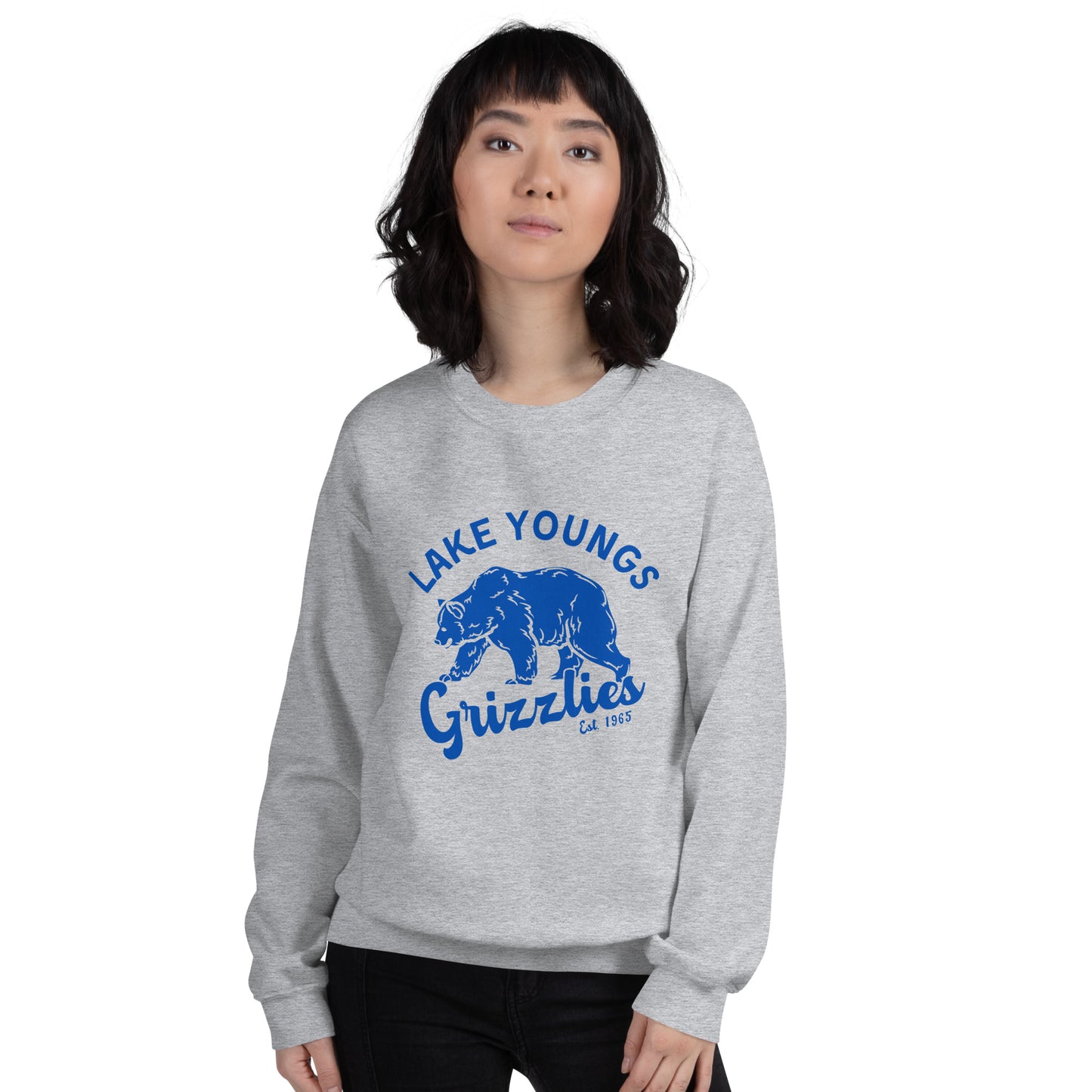 Royal Blue “Retro Lake Youngs” Adult Crew Neck Sweatshirt
