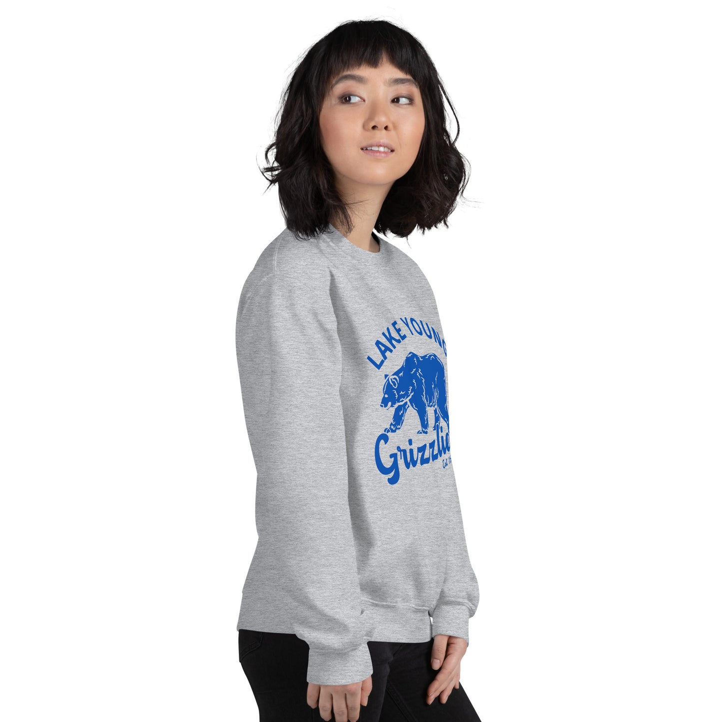 Royal Blue “Retro Lake Youngs” Adult Crew Neck Sweatshirt