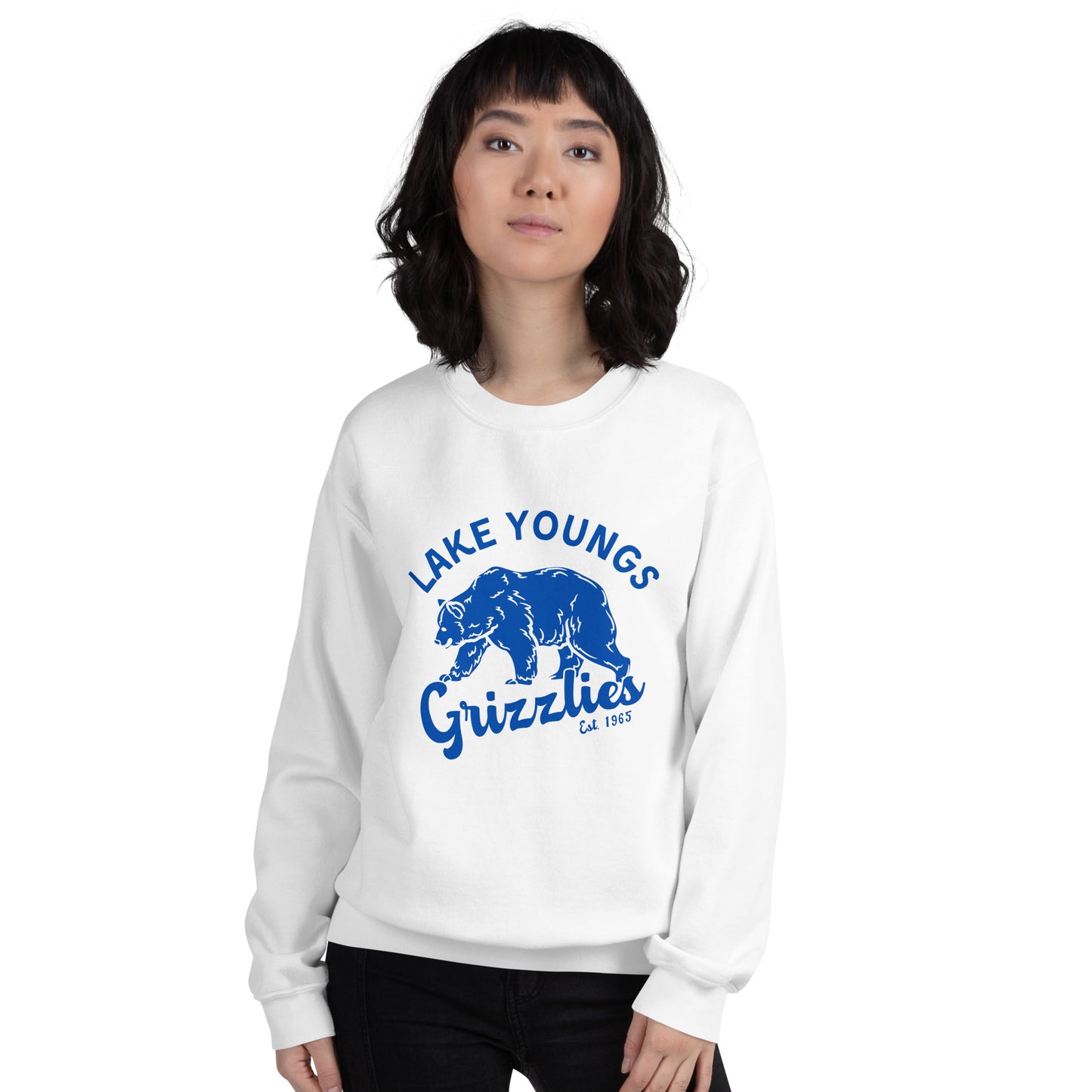 Royal Blue “Retro Lake Youngs” Adult Crew Neck Sweatshirt
