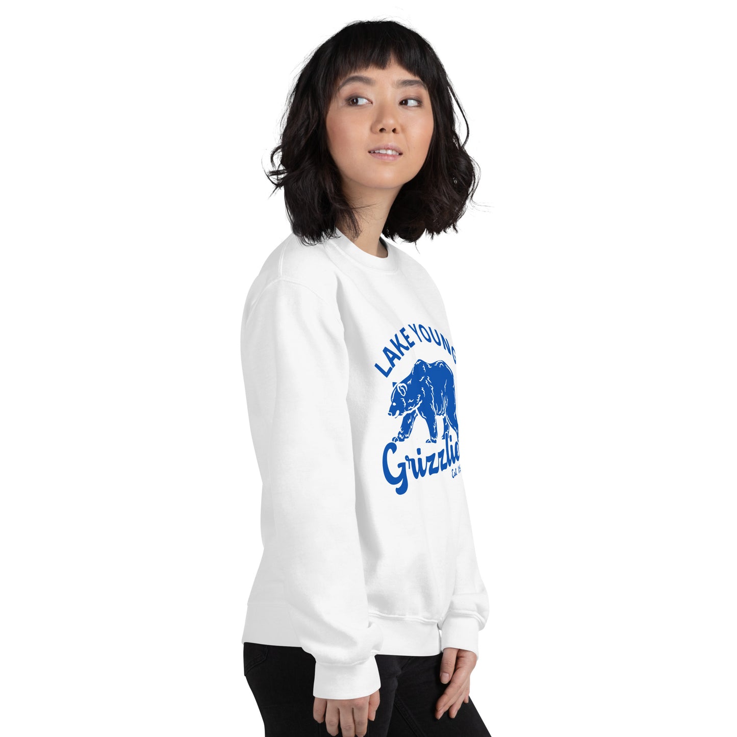 Royal Blue “Retro Lake Youngs” Adult Crew Neck Sweatshirt