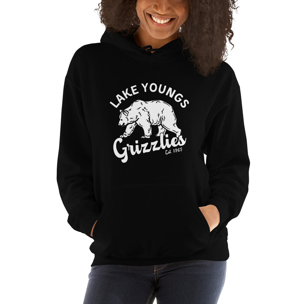 White “Retro Lake Youngs” Adult Hoodie