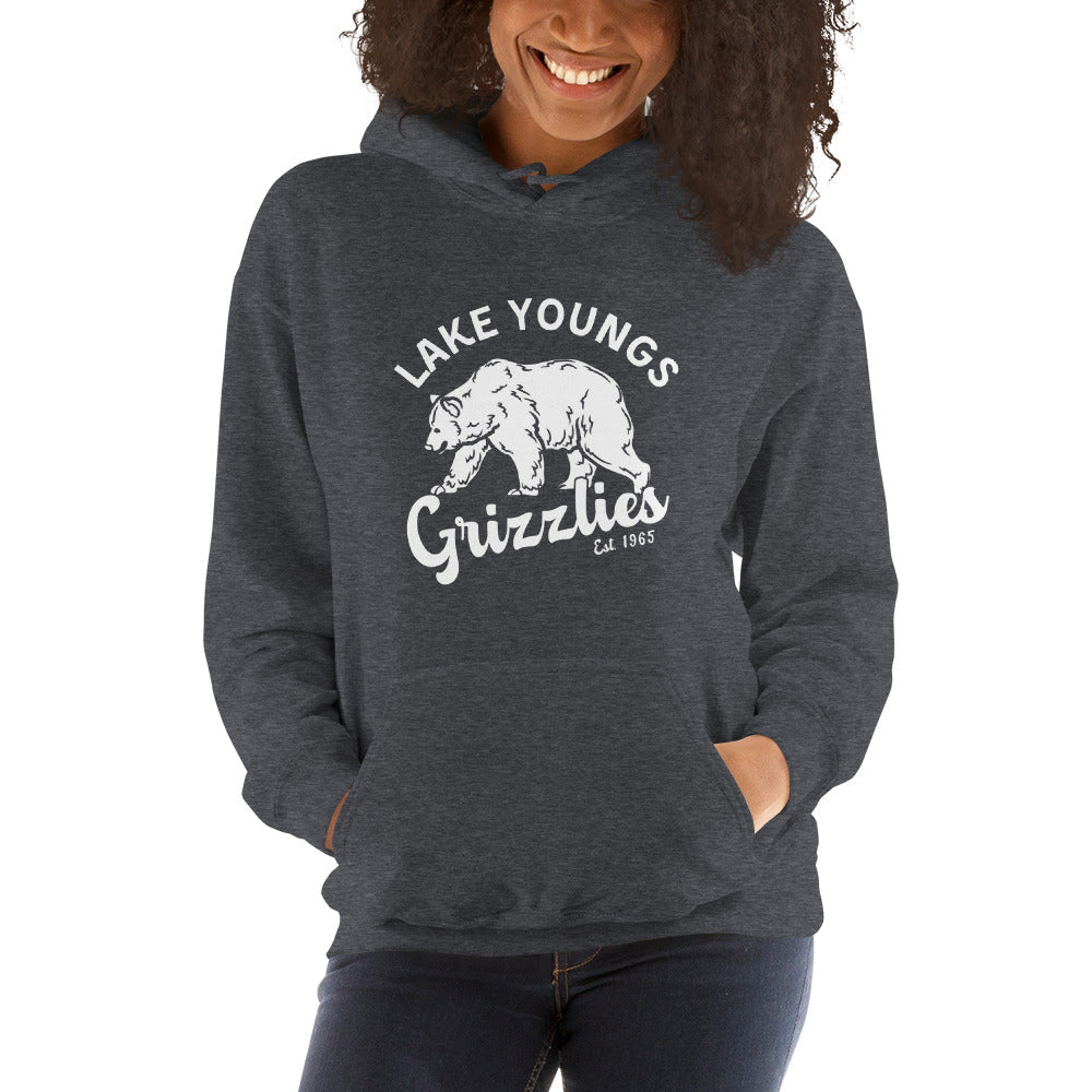 White “Retro Lake Youngs” Adult Hoodie