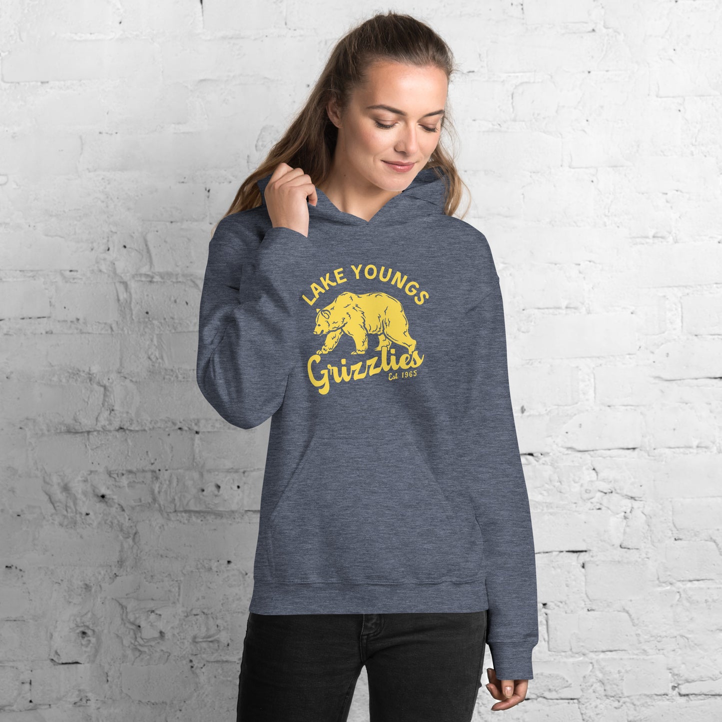 Yellow “Retro Lake Youngs” Adult Hoodie