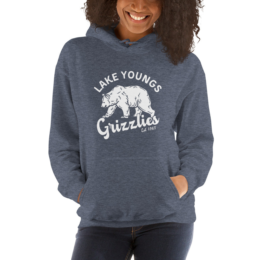 White “Retro Lake Youngs” Adult Hoodie