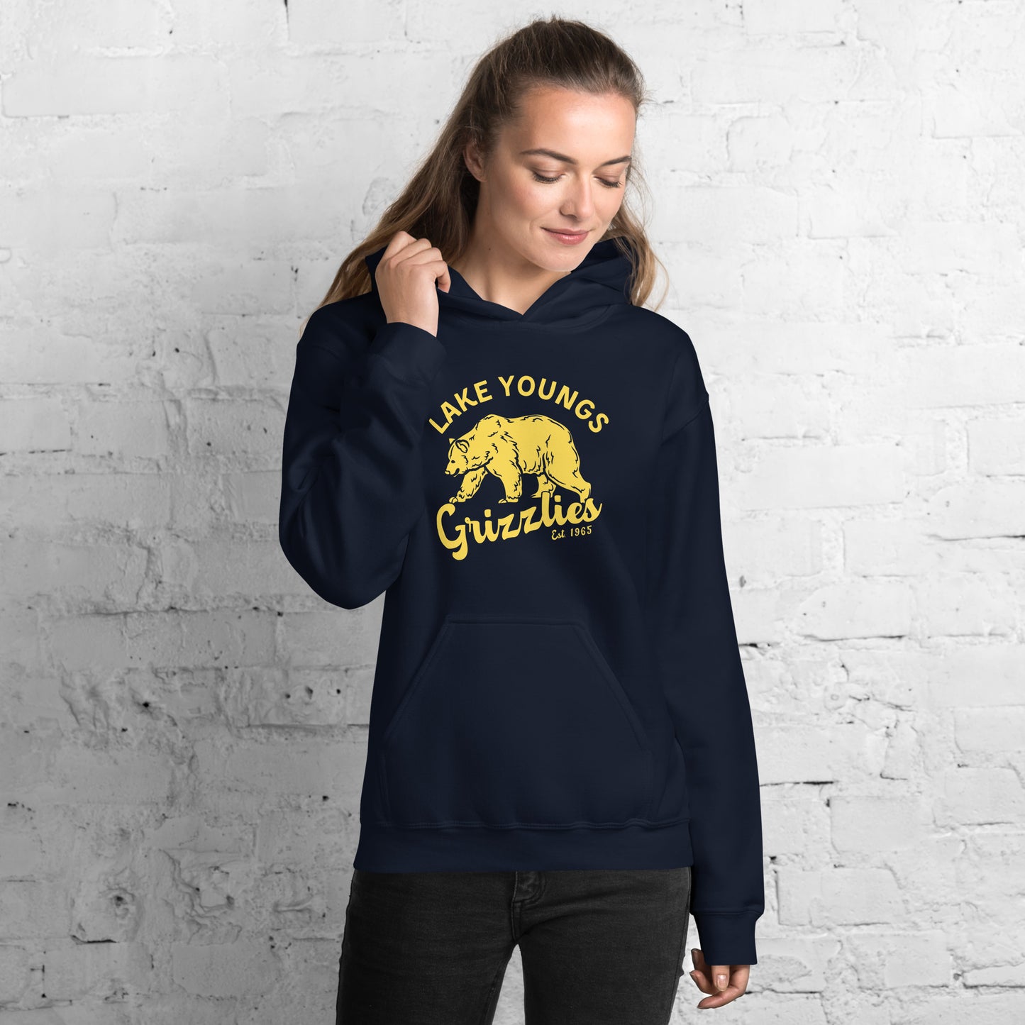 Yellow “Retro Lake Youngs” Adult Hoodie