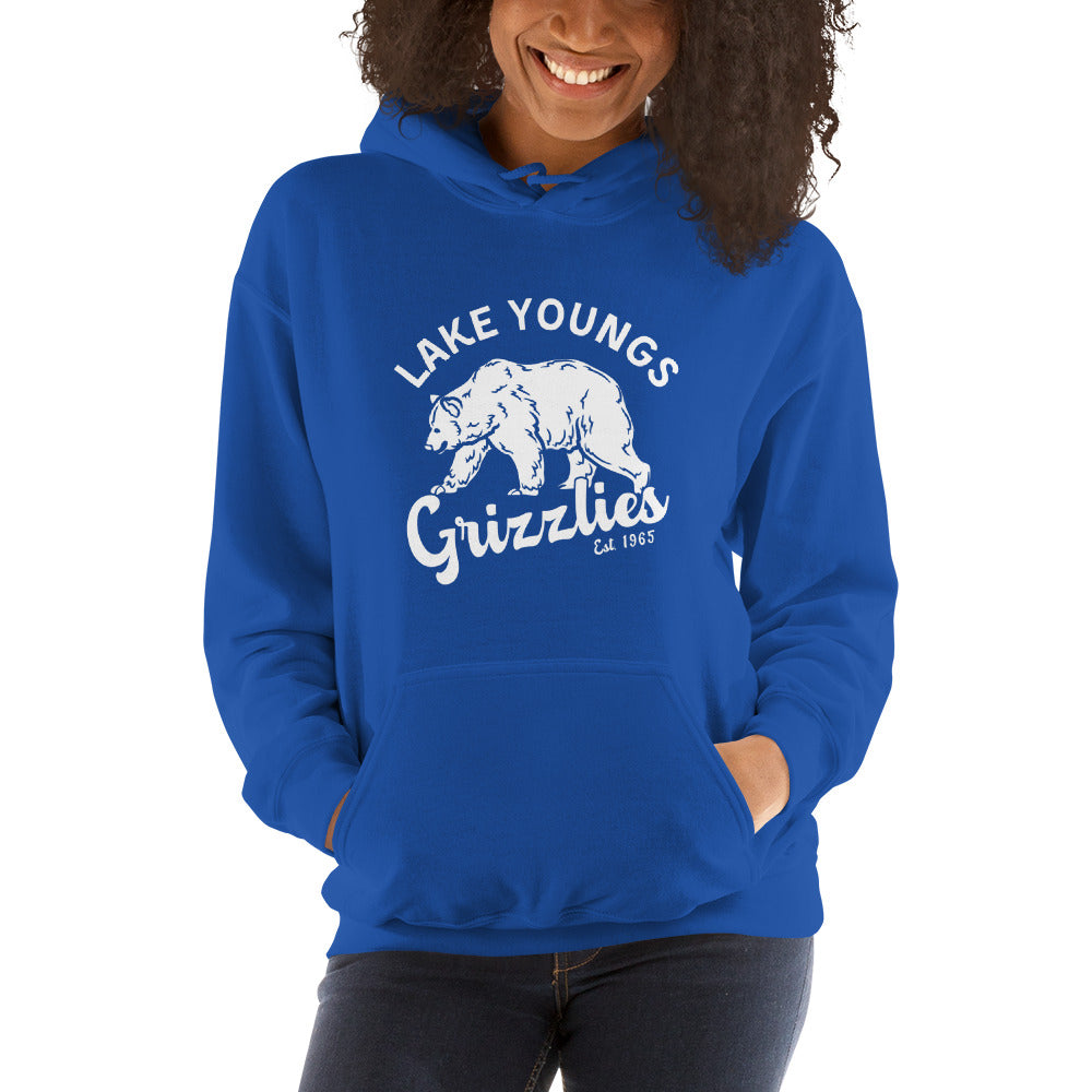 White “Retro Lake Youngs” Adult Hoodie