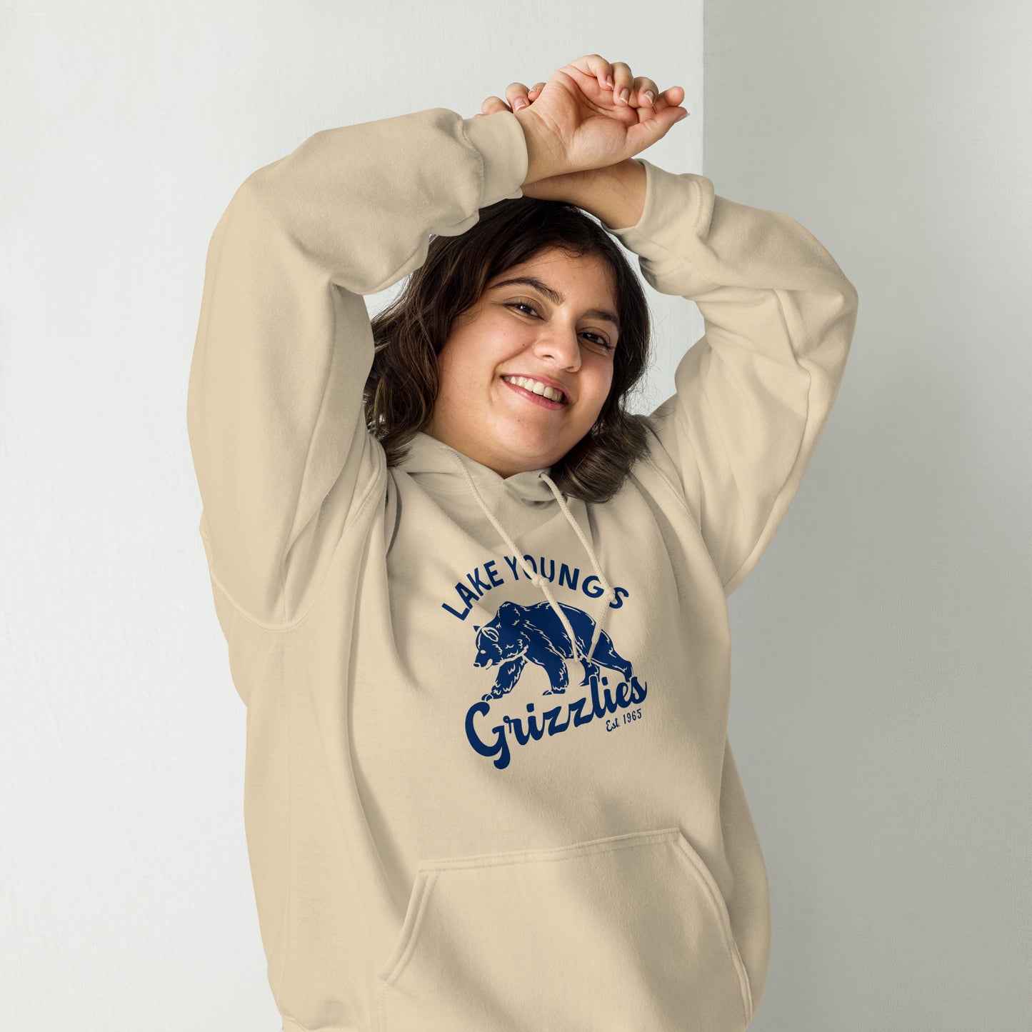 Navy Blue “Retro Lake Youngs” Adult Hoodie