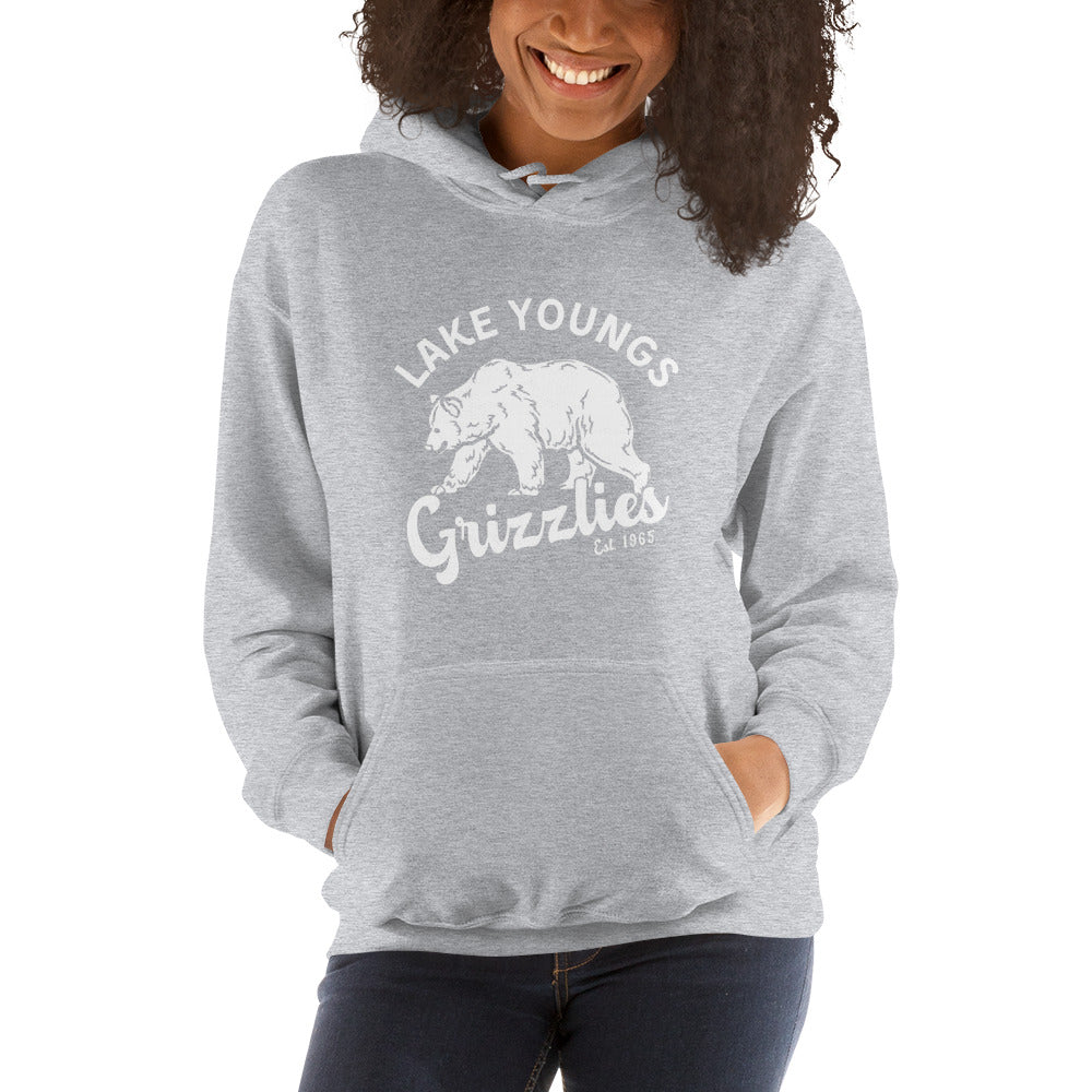 White “Retro Lake Youngs” Adult Hoodie