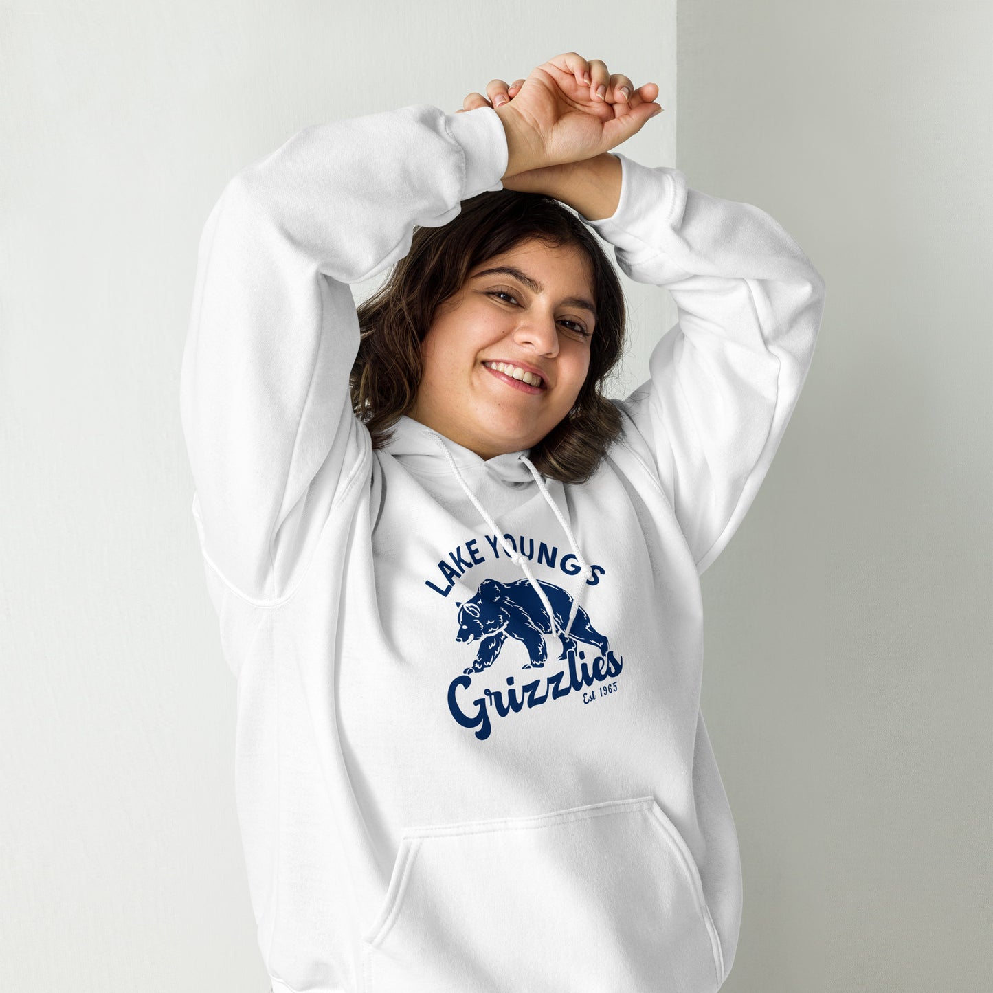 Navy Blue “Retro Lake Youngs” Adult Hoodie