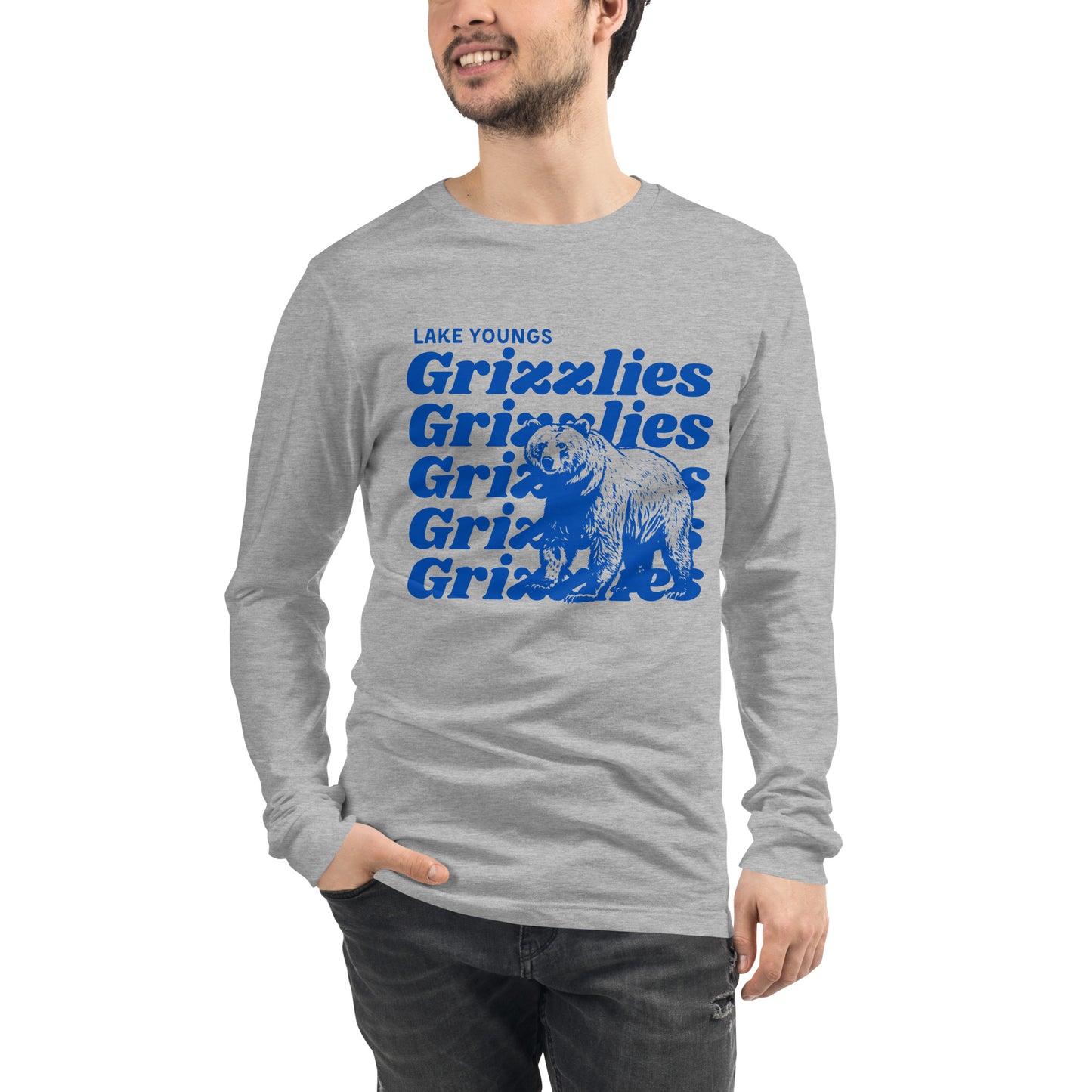 Royal Blue “Grizzlies” Adult Long Sleeve T-Shirt