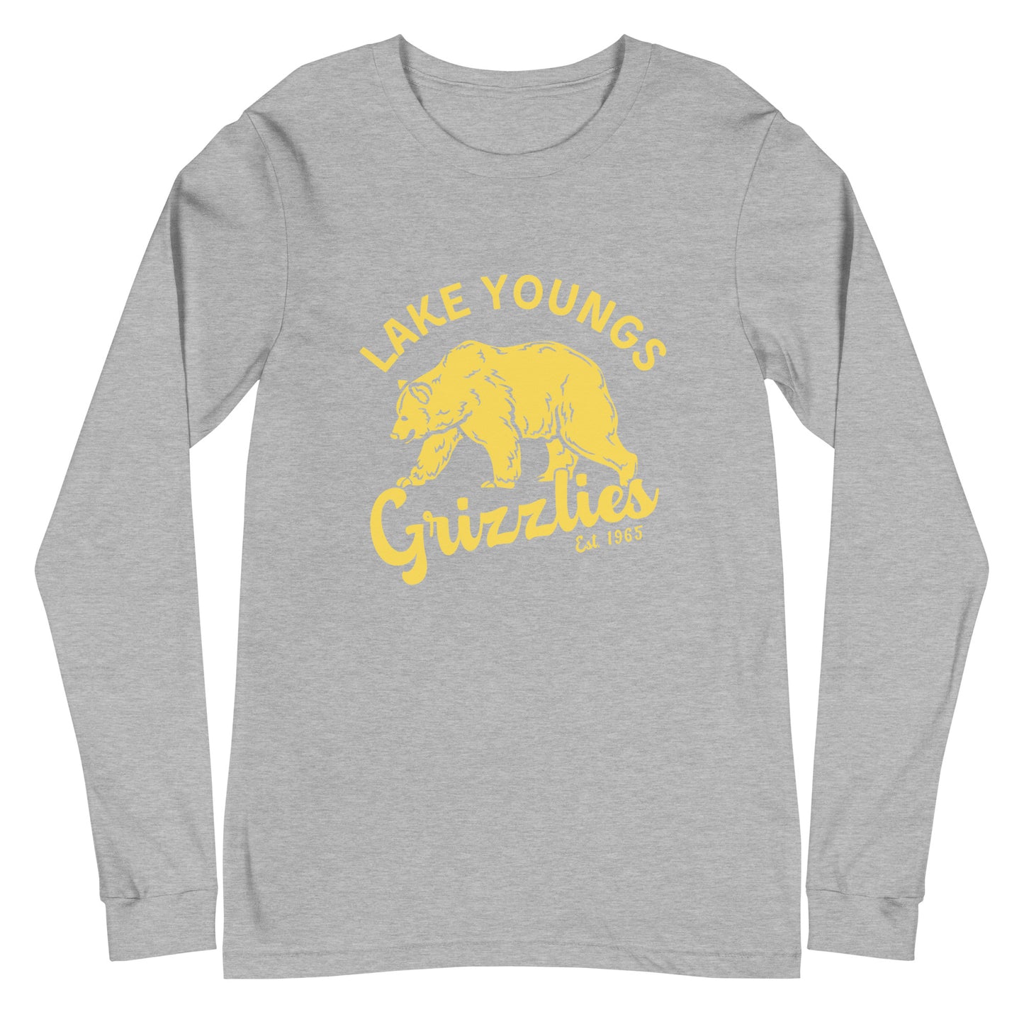 Yellow “Retro Lake Youngs” Adult Long Sleeve T-Shirt