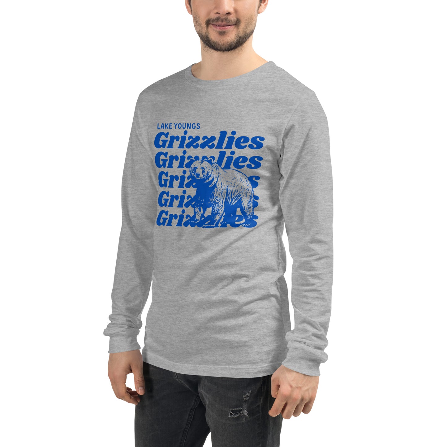 Royal Blue “Grizzlies” Adult Long Sleeve T-Shirt