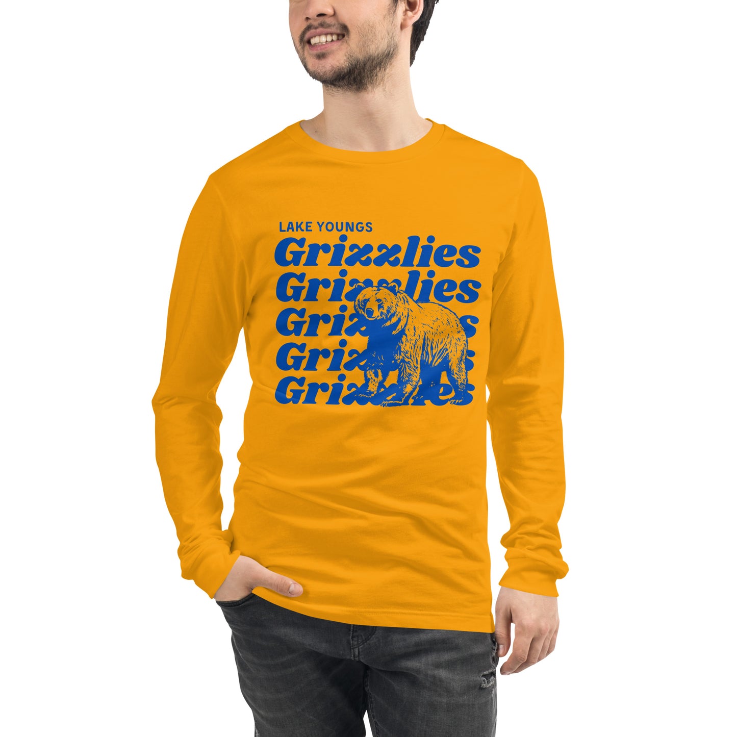 Royal Blue “Grizzlies” Adult Long Sleeve T-Shirt