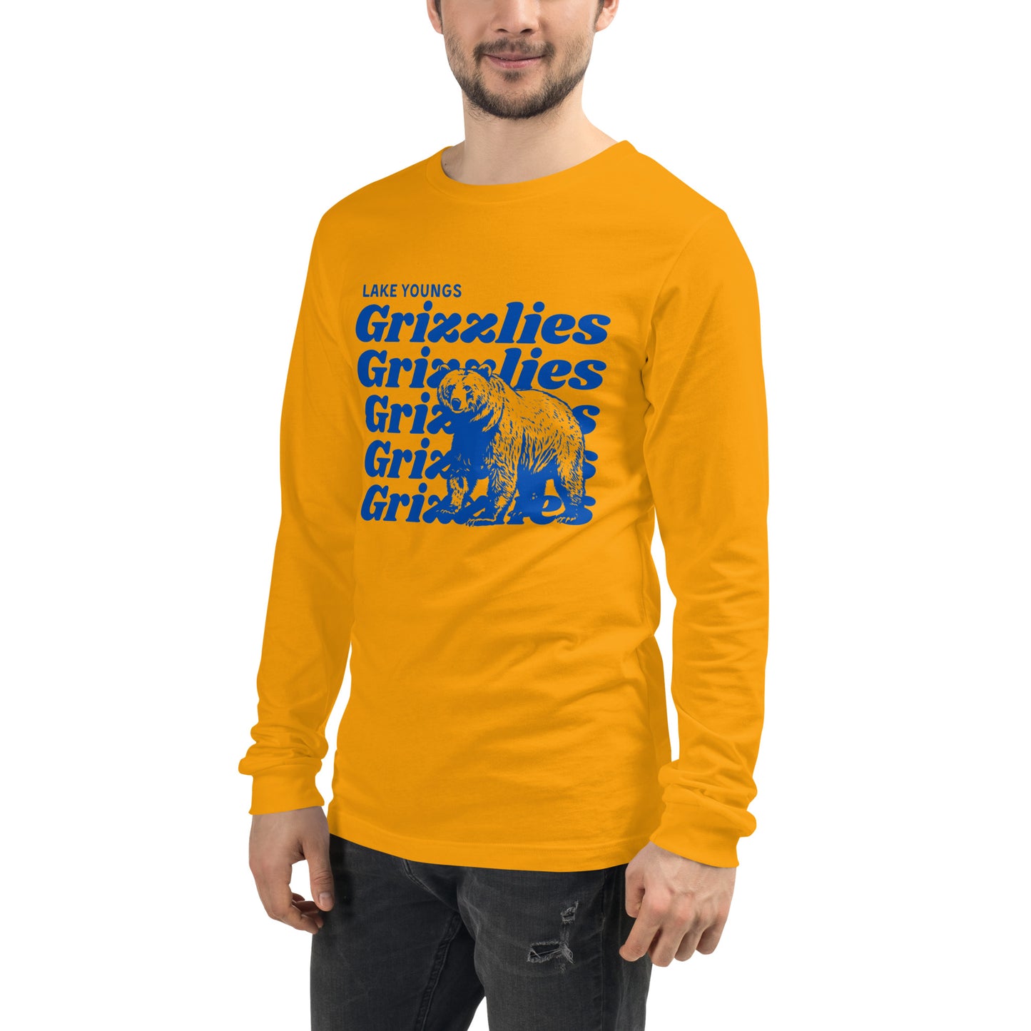 Royal Blue “Grizzlies” Adult Long Sleeve T-Shirt