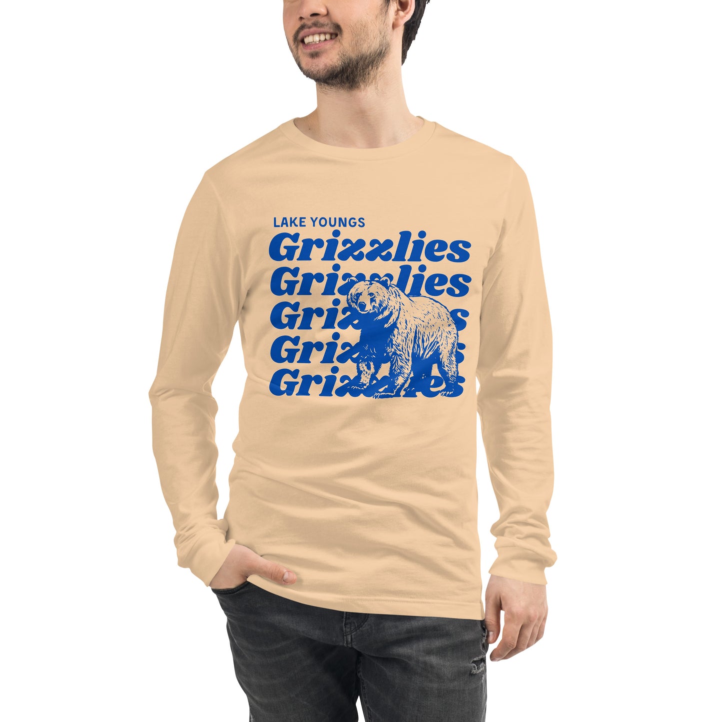 Royal Blue “Grizzlies” Adult Long Sleeve T-Shirt