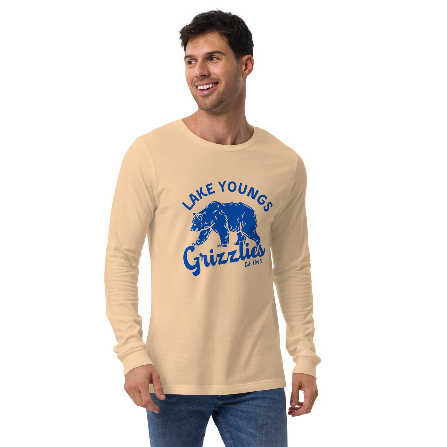 Royal Blue “Retro Lake Youngs” Adult Long Sleeve T-Shirt