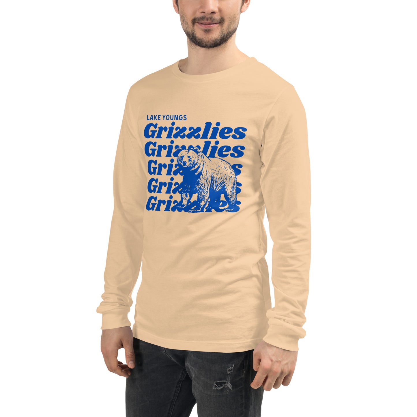 Royal Blue “Grizzlies” Adult Long Sleeve T-Shirt