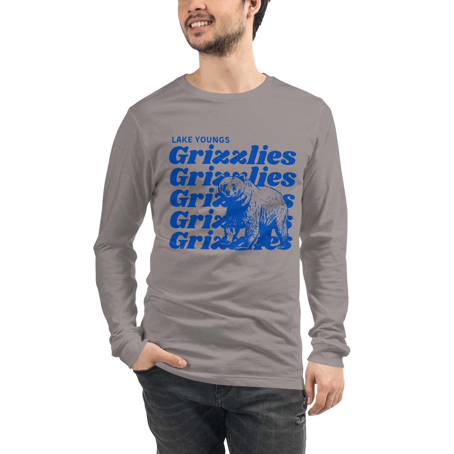 Royal Blue “Grizzlies” Adult Long Sleeve T-Shirt